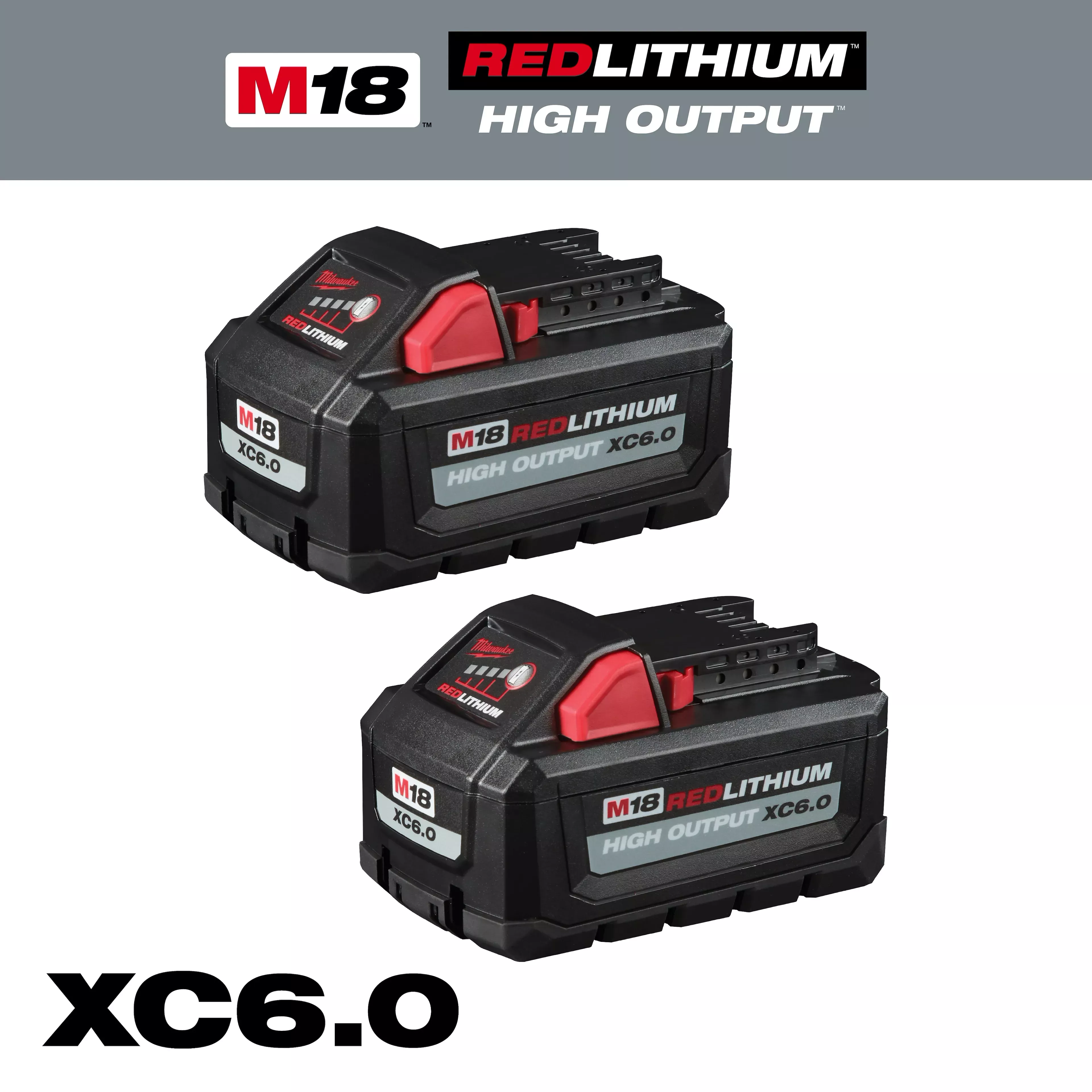 M18REDLITHIUMHIGH OUTPUT XC6.0 Battery Pack (2 Pk)