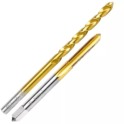 M4x0.7 Tap and 3.3mm Drill Bit Kit, M2 HSS Metric Drill and Tap Set, Combination of Drill and Tap Kit for Metal