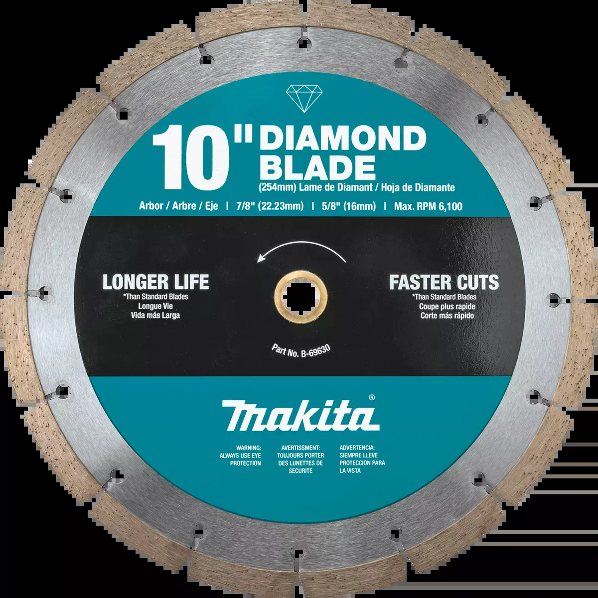 MAKITA 10" Diamond Blade, Segmented, General Purpose