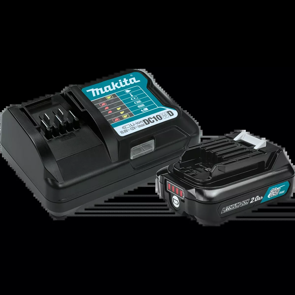 MAKITA 12V MAX CXT 2.0Ah Battery & Charger Starter Pack