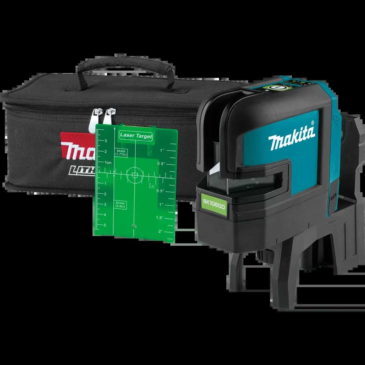 MAKITA 12V MAX CXT Self‑Leveling Cross‑Line/4‑Point Green Beam Laser (Tool Only)