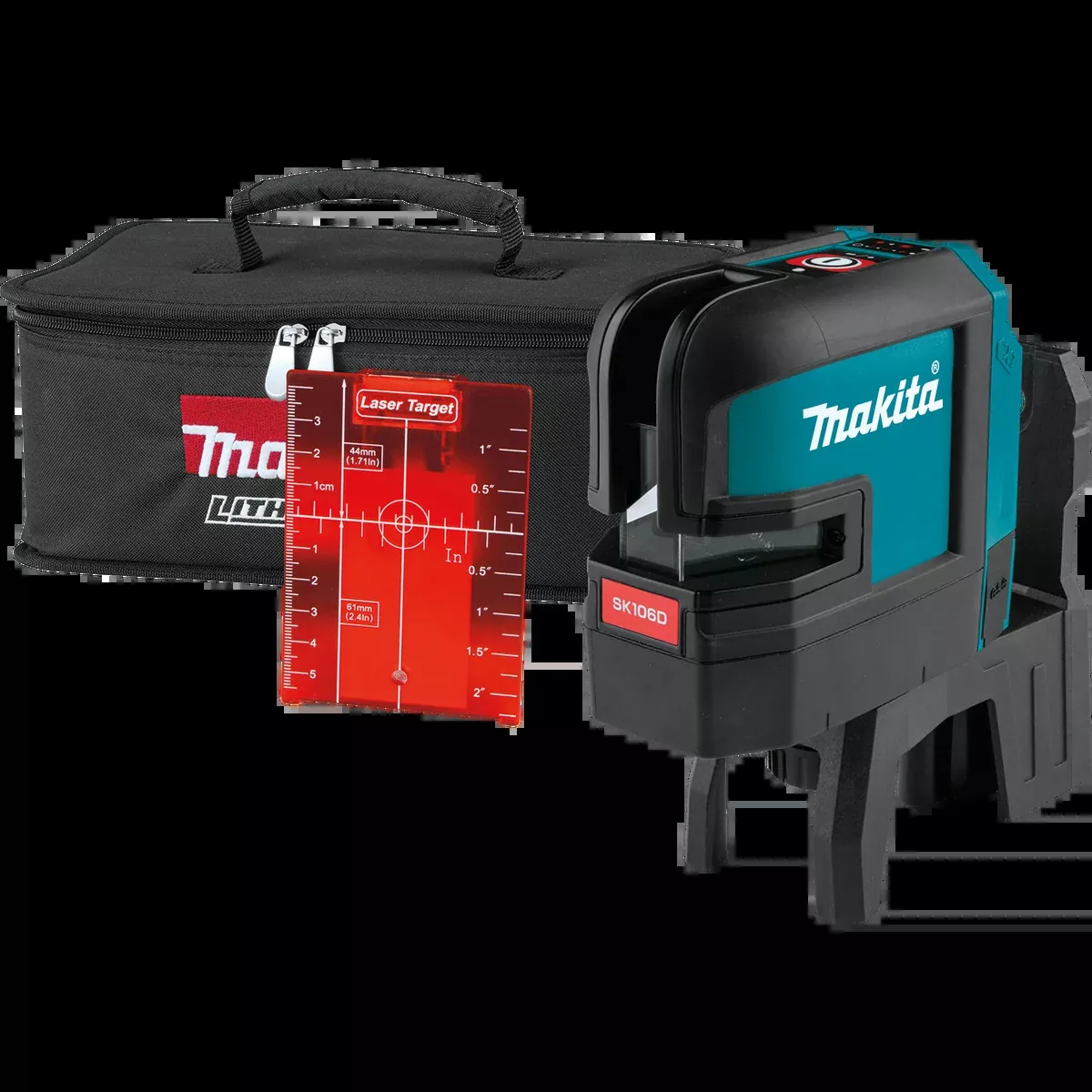 MAKITA 12V MAX CXT Self‑Leveling Cross‑Line/4‑Point Red Beam Laser (Tool Only)