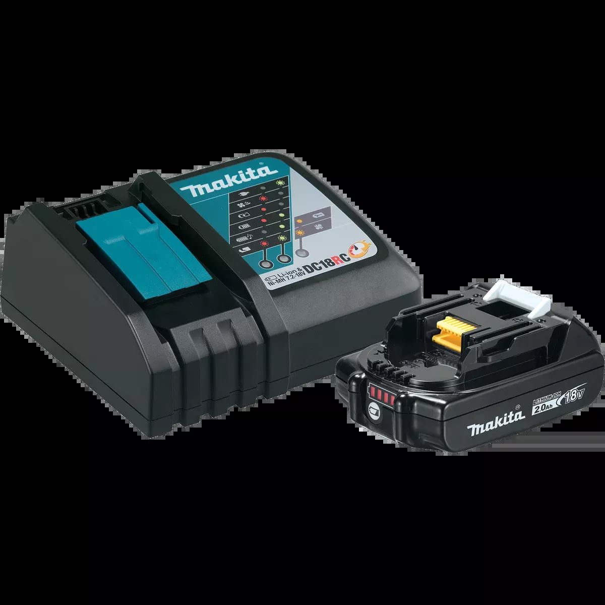 MAKITA 18V LXT 2.0Ah Compact Battery & Rapid Charger Starter Pack