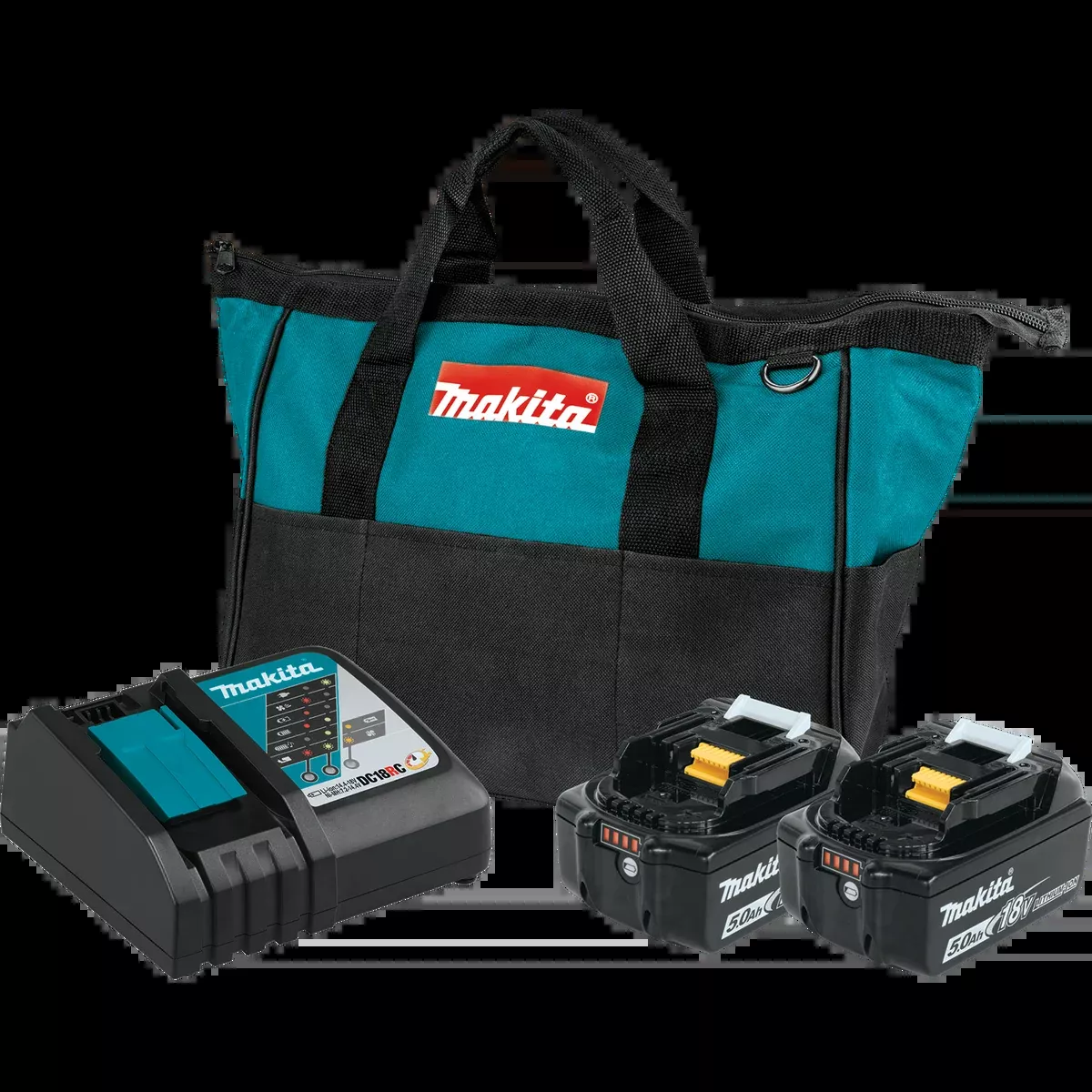 MAKITA 18V LXT 5.0Ah Battery & Rapid Optimum Charger Starter Pack