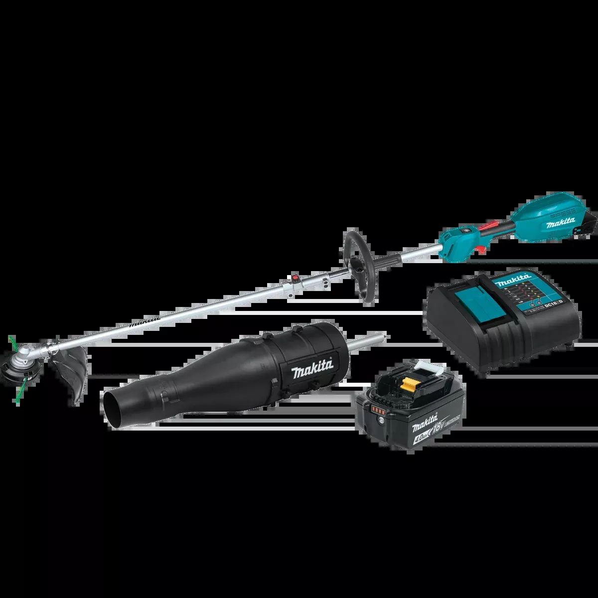 MAKITA 18V LXT Couple Shaft Power Head Kit w/ 13" String Trimmer & Blower Attachments