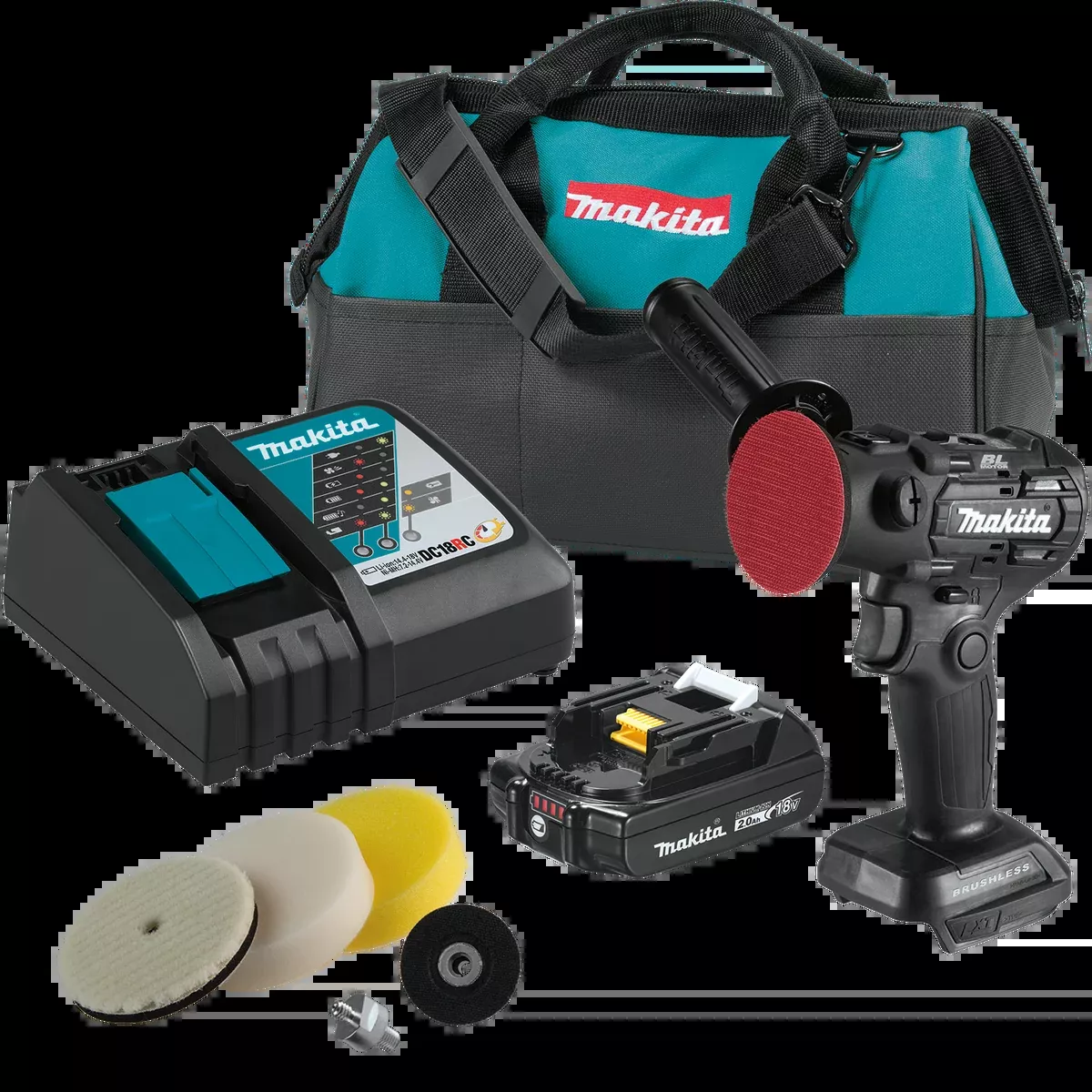 MAKITA 18V LXT Sub‑Compact 3" Polisher / 2" Sander Kit