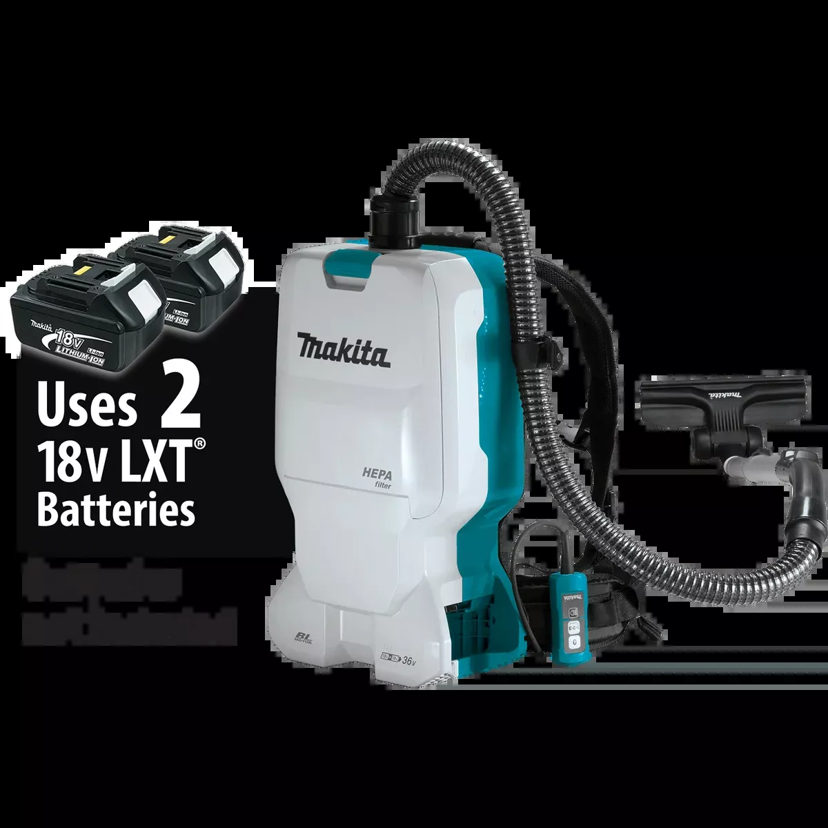 MAKITA 36V (18V X2) LXT 1.6 Gallon HEPA Filter Backpack Dry Vacuum (Tool Only)