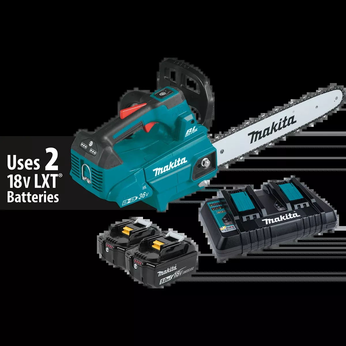 MAKITA 36V (18V X2) LXT 16" Top Handle Chain Saw Kit