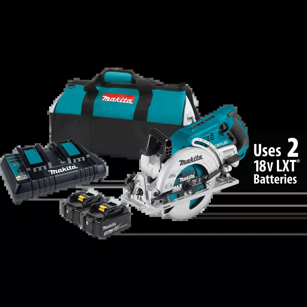 MAKITA 36V (18V X2) LXT Rear Handle 7‑1/4" Circular Saw Kit