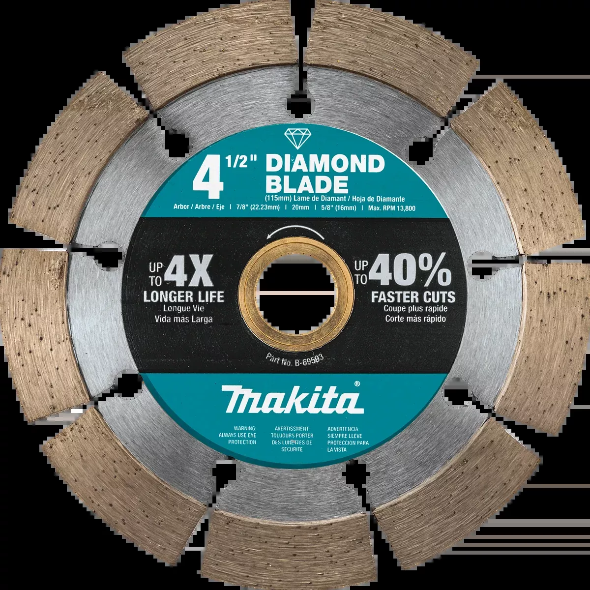 MAKITA 4‑1/2" Diamond Blade, Segmented, General Purpose