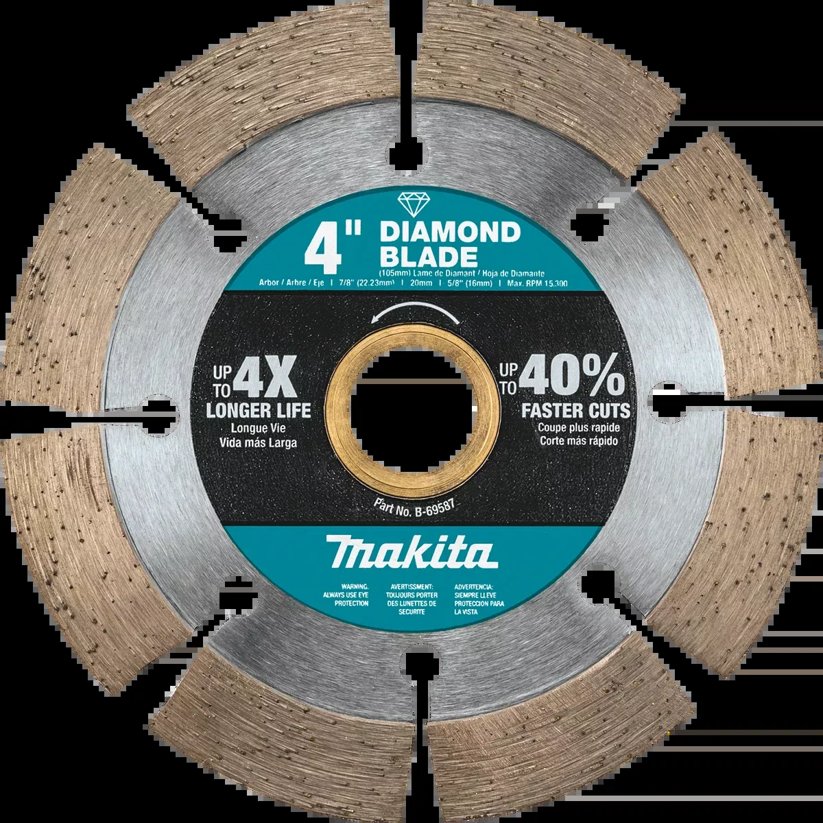 MAKITA 4" Diamond Blade, Segmented, General Purpose