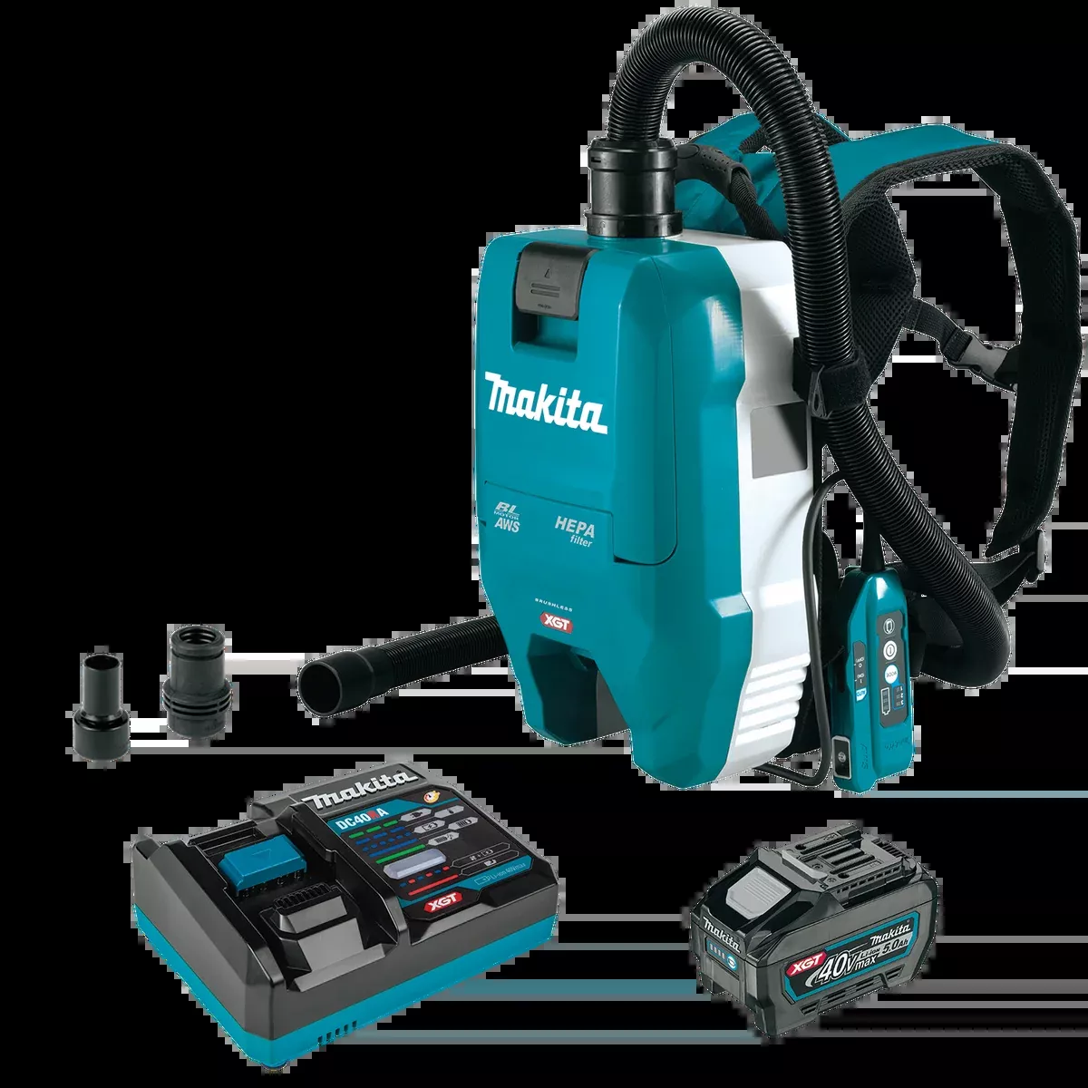 MAKITA 40V MAX XGT 1/2 Gallon HEPA Filter Backpack Dry Dust Extractor Kit