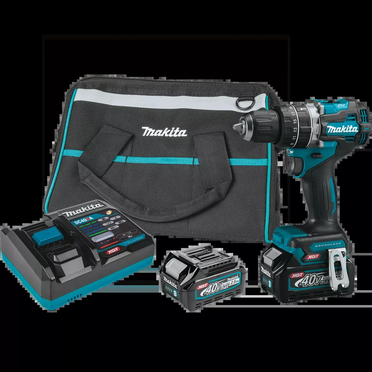 MAKITA 40V MAX XGT Compact 1/2" Hammer Driver‑Drill Kit