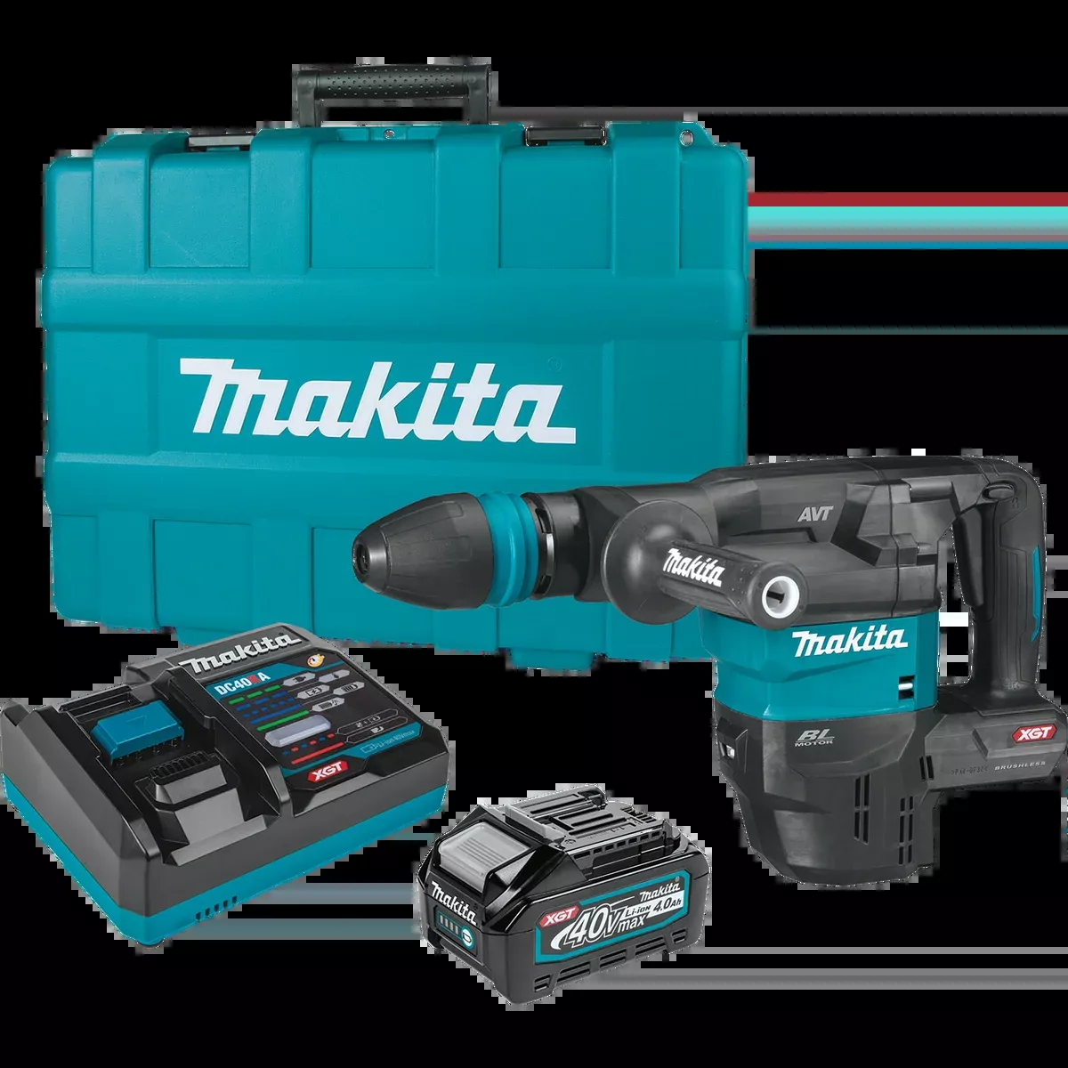 MAKITA 40V MAX XGT SDS‑MAX AVT Demolition Hammer Kit