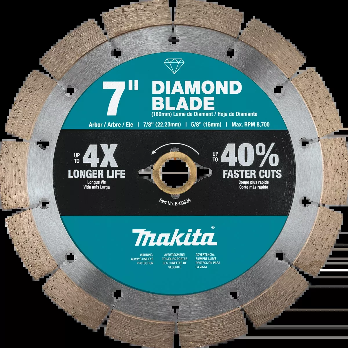 MAKITA 7" Diamond Blade, Segmented, General Purpose