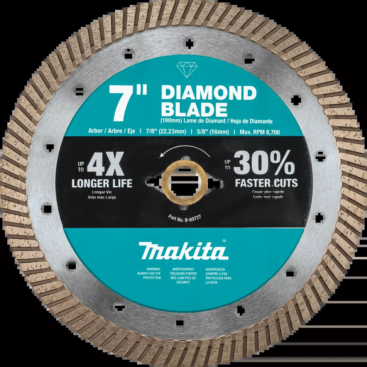 MAKITA 7" Diamond Blade, Turbo, General Purpose