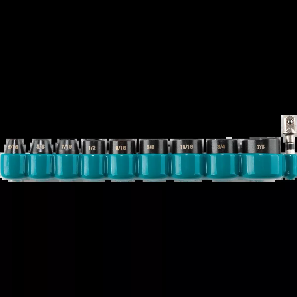 MAKITA IMPACT XPS 10 PC. 3/8" Drive 6‑Point SAE Impact Socket Set w/ Standard Socket Adapter