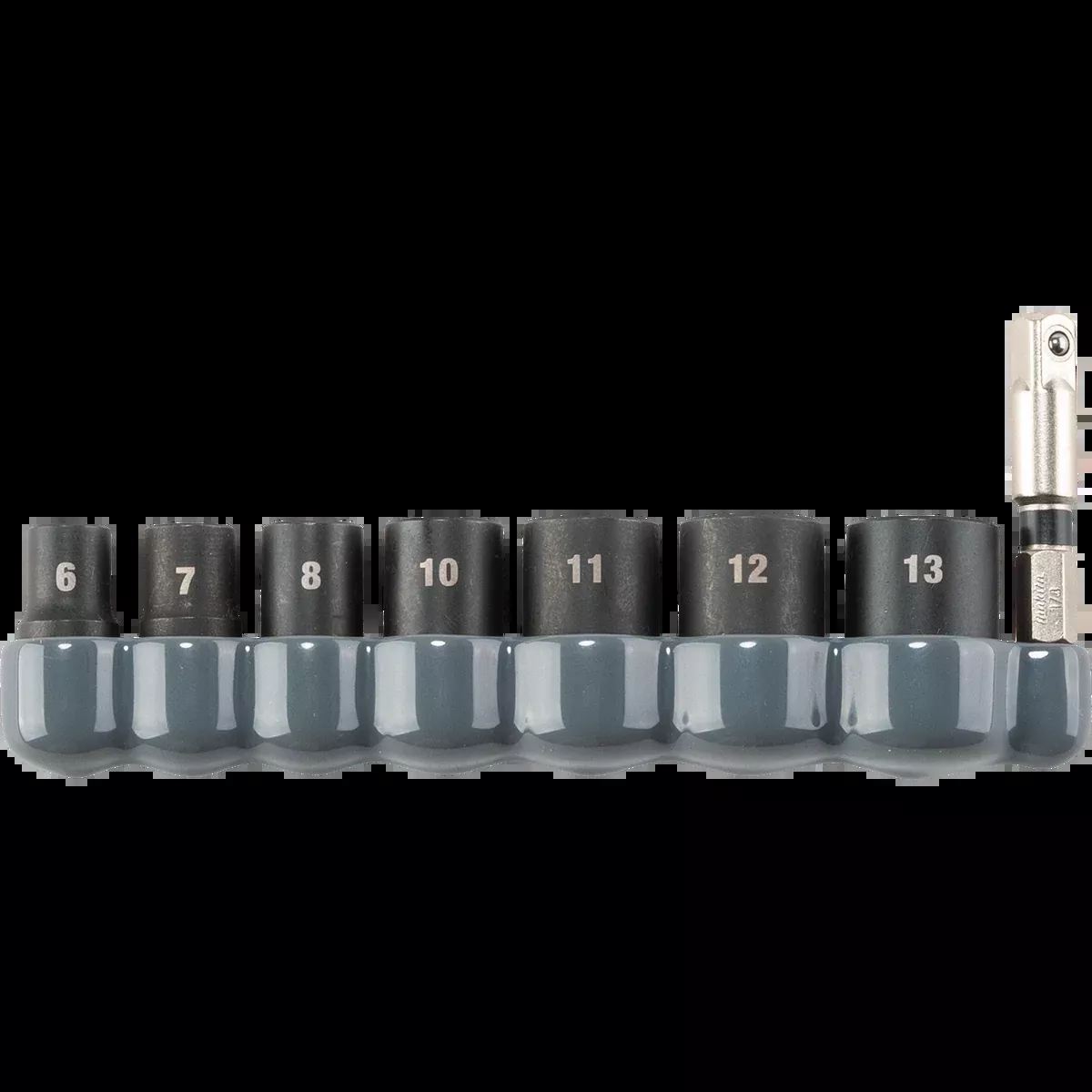 MAKITA IMPACT XPS 8 PC. 1/4" Drive 6‑Point Metric Impact Socket Set w/ Standard Socket Adapter