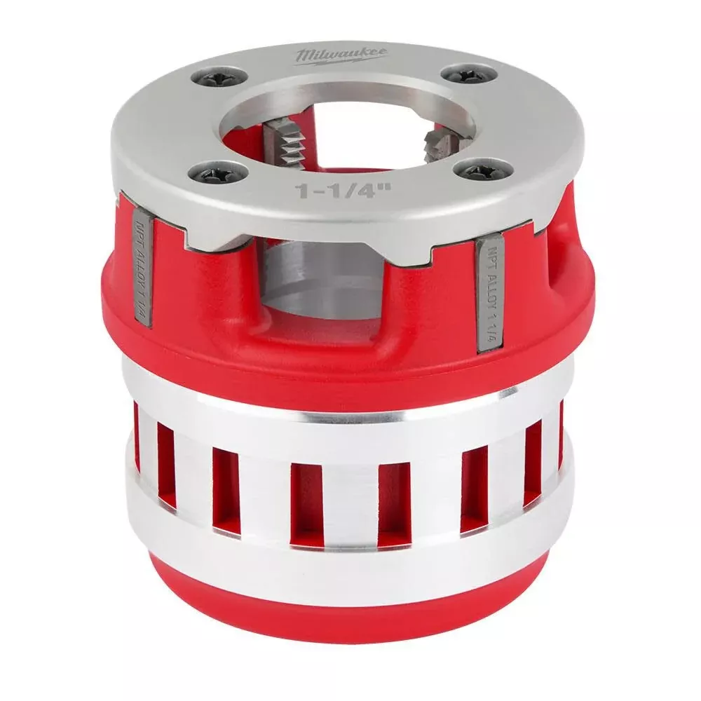 Milwaukee 1-1/4" Alloy NPT Portable Pipe Threading Forged Aluminum Die Head