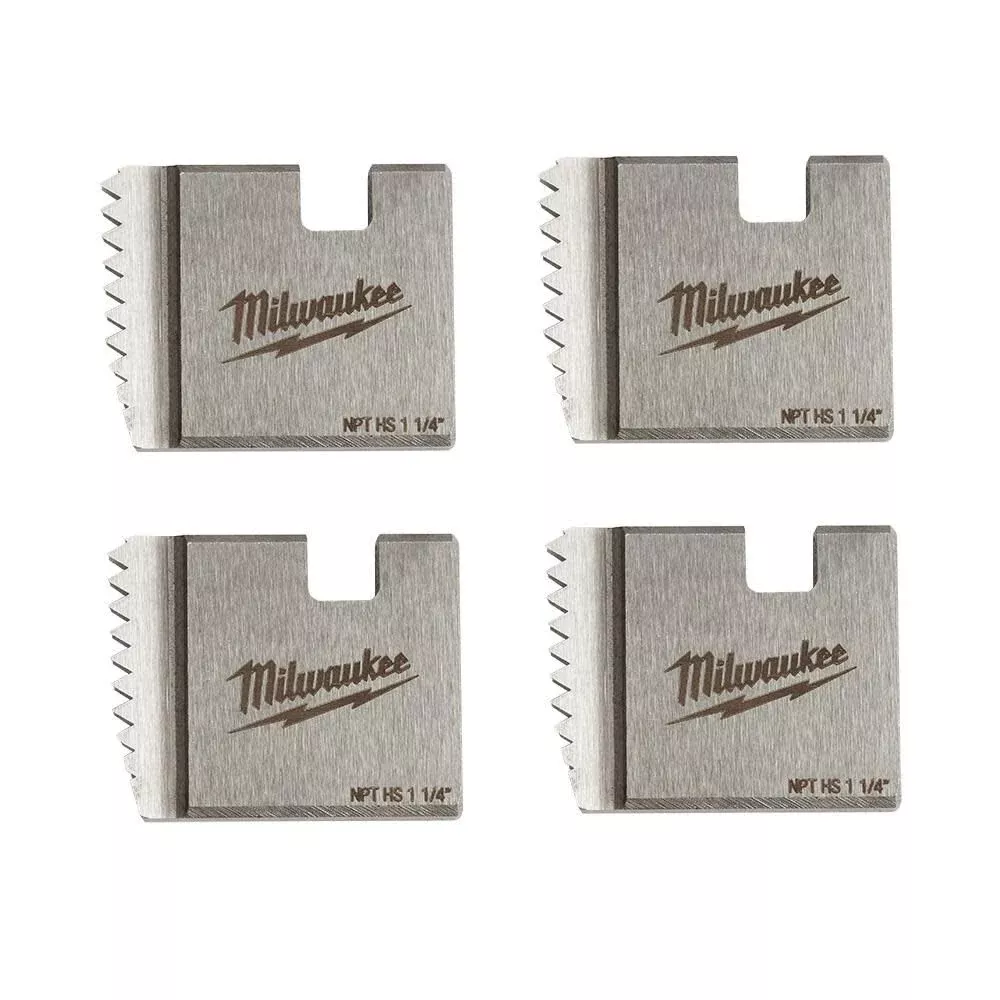 Milwaukee 1-1/4" High Speed NPT Portable Pipe Threading Dies