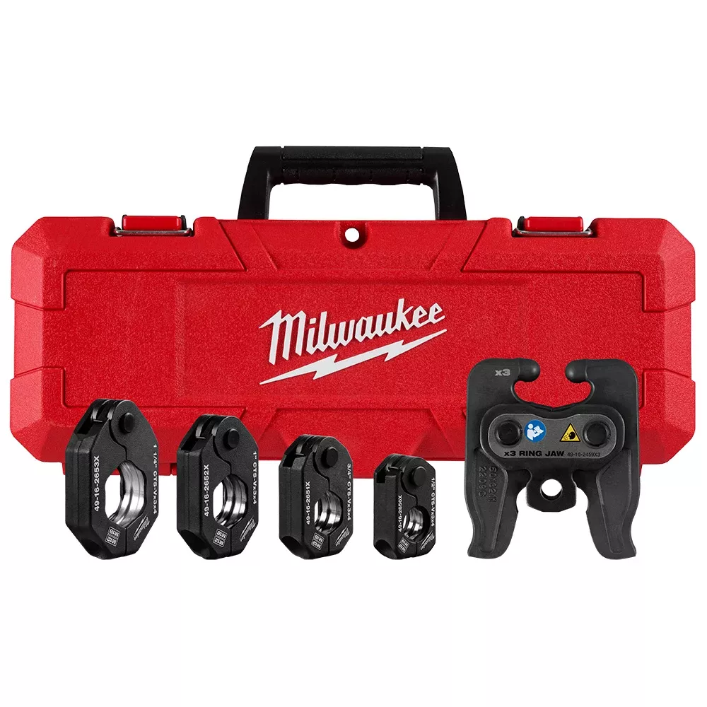 Milwaukee 1/2" - 1-1/4" CTS-V Pivoting Press Ring Kit for M12 FORCE LOGIC Press Tool 49-16-2490X