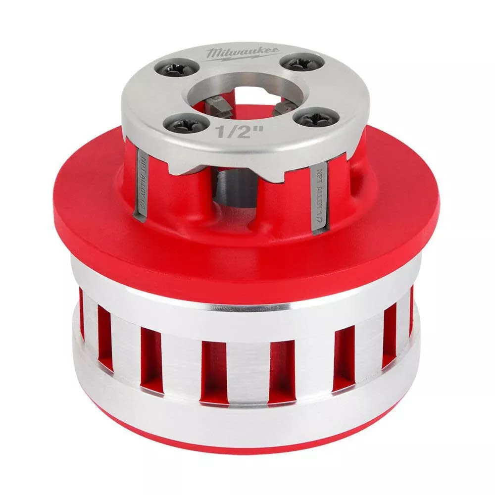 Milwaukee 1/2" Alloy NPT Portable Pipe Threading Forged Aluminum Die Head