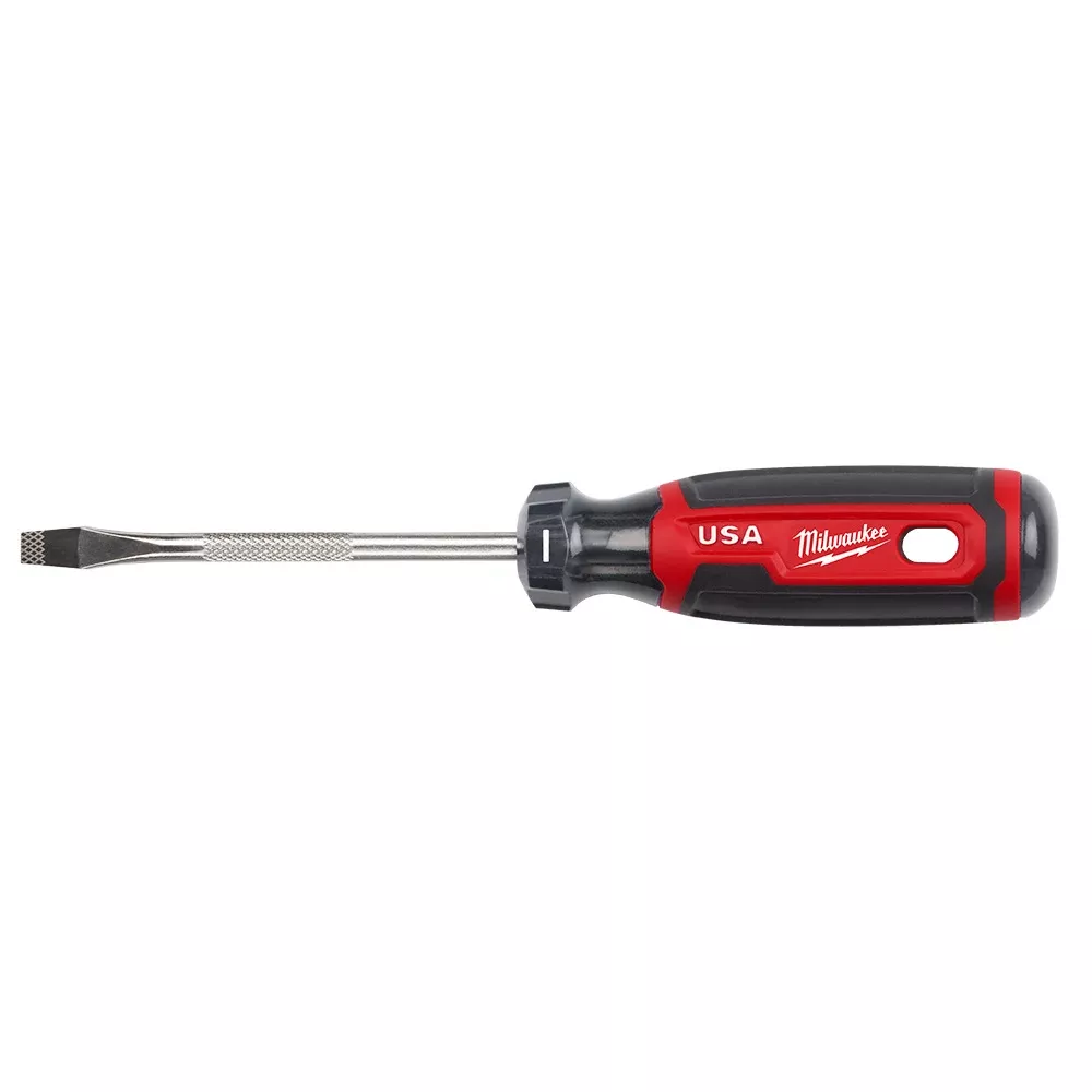 Milwaukee 1/4" Slotted 4" Cushion Grip Screwdriver (USA) MT206