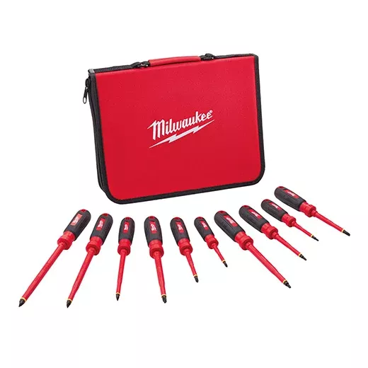 Milwaukee 10 PC 1000V Insulated Screwdriver Set w/ EVA Foam Case