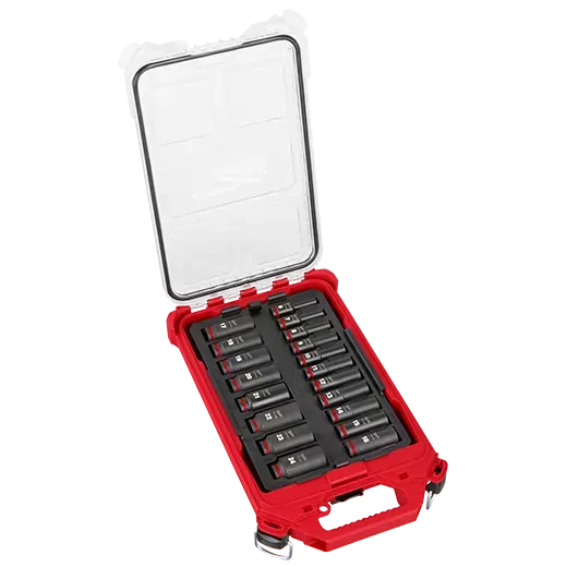 Milwaukee 19PC SHOCKWAVE™ Impact Duty Socket 3/8” Drive MM Set with PACKOUT™