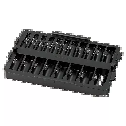 Milwaukee 19PC SHOCKWAVE™ Impact Duty Socket 3/8” Drive MM TRAY ONLY