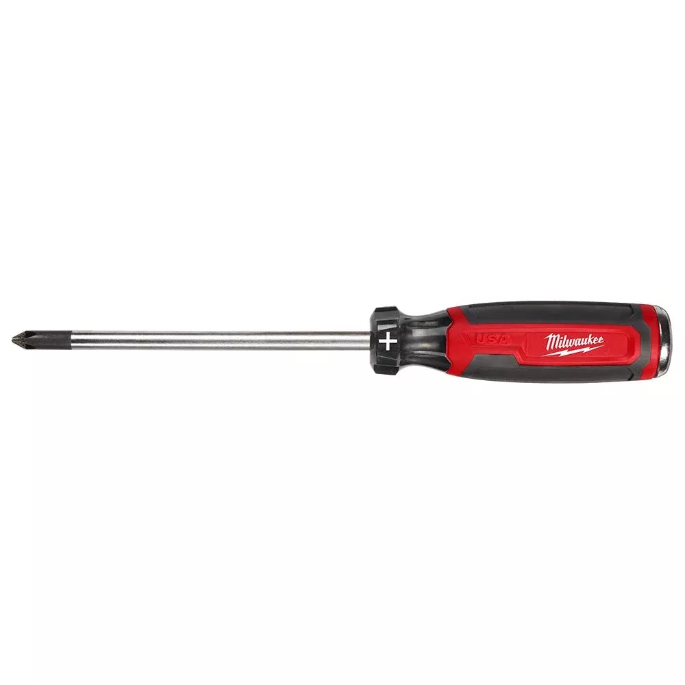 Milwaukee #2 Phillips 6" Cushion Grip Demolition Screwdriver (USA) MT205