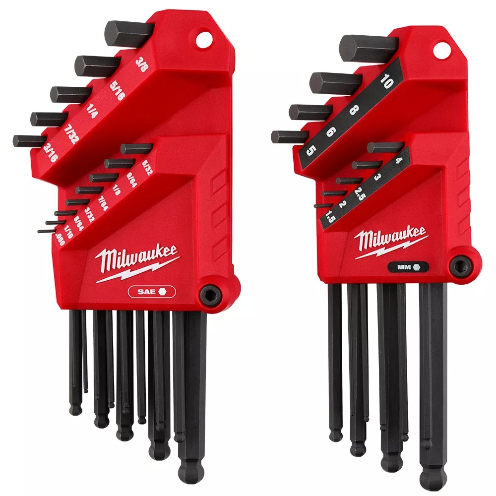 Milwaukee 22-Key Ball End L-Key Set - SAE/Metric 48-22-2187