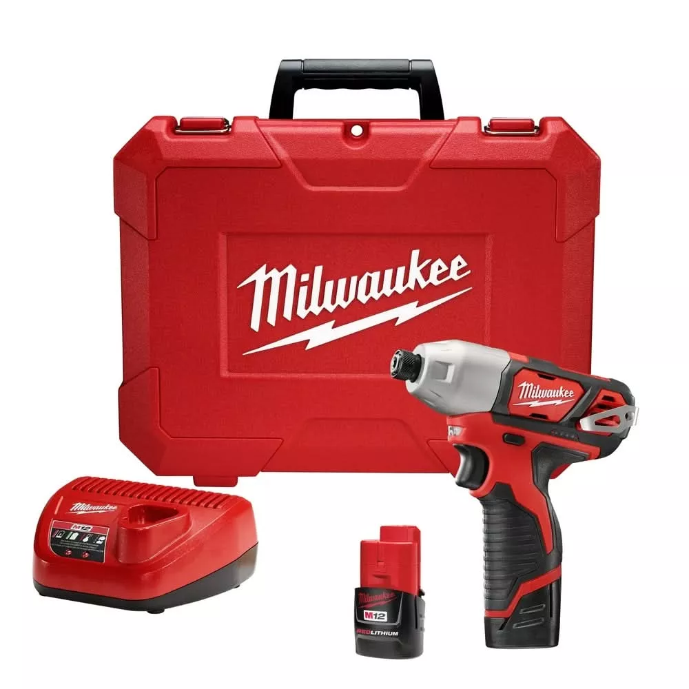 Milwaukee 2462-22 M12 1/4-Inch Hex Impact Driver 1.5AH Kit