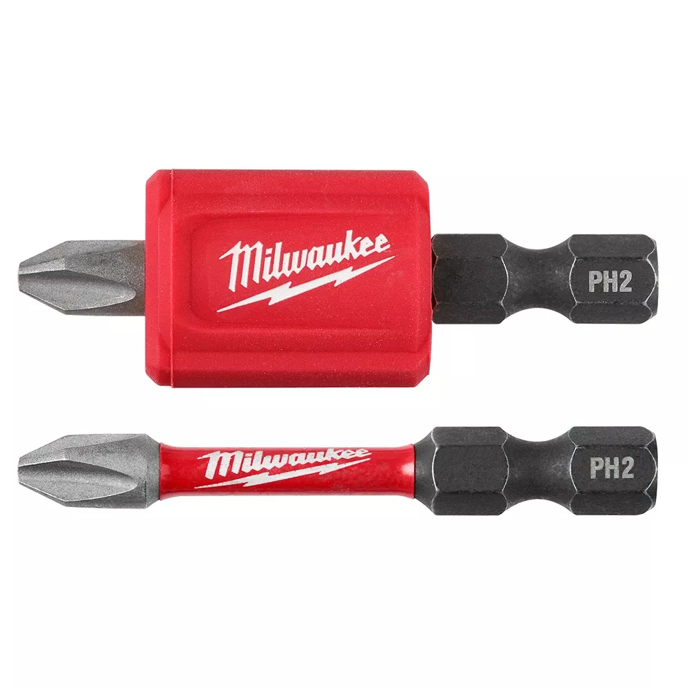 Milwaukee 3 Piece SHOCKWAVE Impact Duty Magnetic Attachment and PH2 Bit Set - 48-32-4550