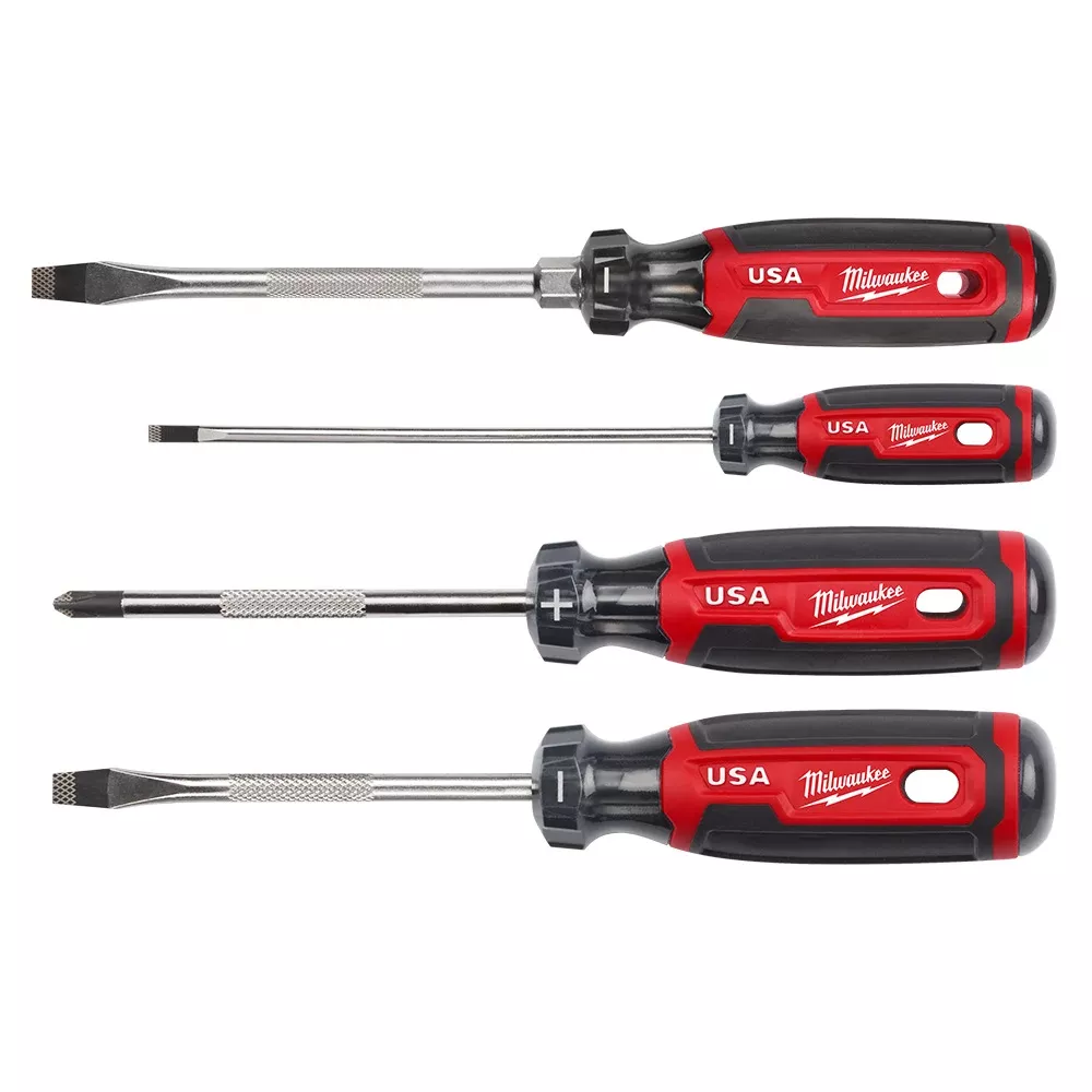 Milwaukee 4 Piece Cushion Grip Screwdriver Set (USA) MT200-4