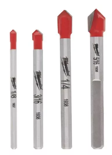 Milwaukee 4 Piece Glass and Tile Bit Set 48-20-8988