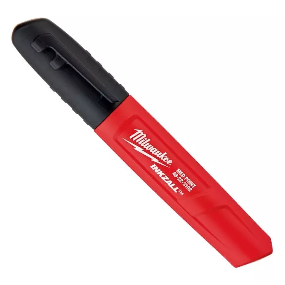 Milwaukee 48-22-3102 INKZALL Black Medium Point Marker, 2-Pack