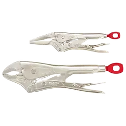 Milwaukee 48-22-3602 2 Pc. 10" CURVED JAW & 6" LONG NOSE TORQUE LOCK LOCKING PLIERS SET