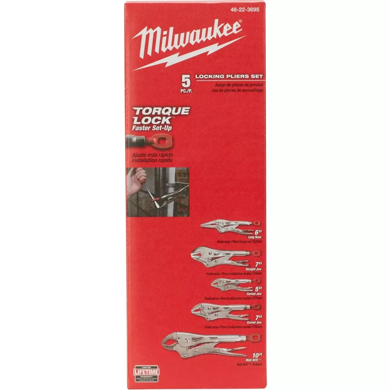 Milwaukee 48-22-3695 5-PieceTorque Lock Pliers Kit