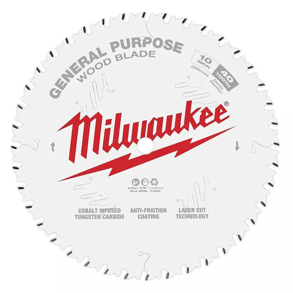 Milwaukee 48-40-1024 10 in. 40-Tooth General Purpose Circular Saw Blade