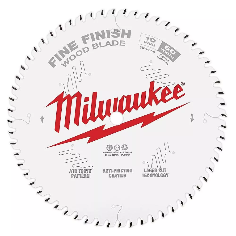 Milwaukee 48-40-1028 10 in. 60-Tooth Fine Finish Circular Saw Blade
