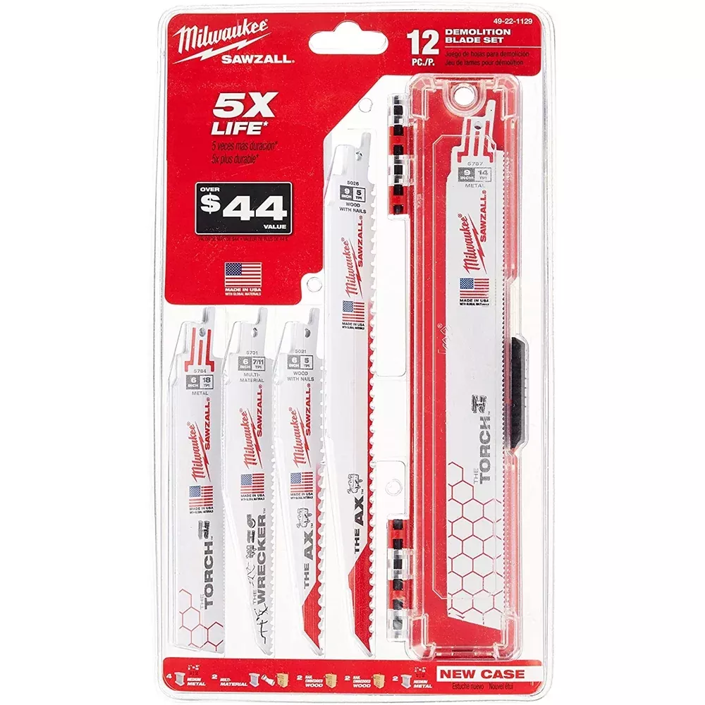 Milwaukee 49-22-1129 Sawzall Demolition Blade 12 Pack
