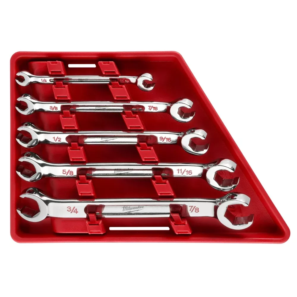 Milwaukee 5 Piece Double End Flare Nut Wrench Set - SAE 48-22-9470