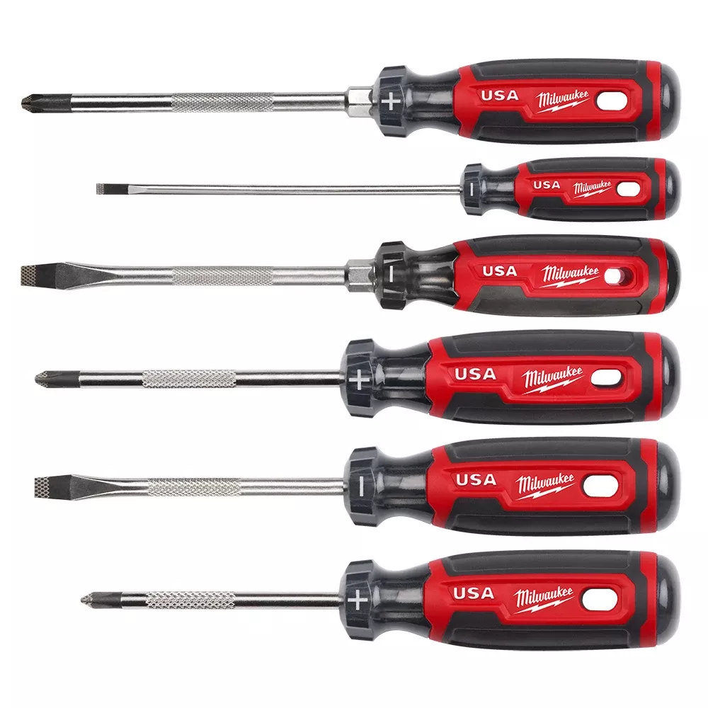 Milwaukee 6 Piece Cushion Grip Screwdriver Set (USA) MT200-6