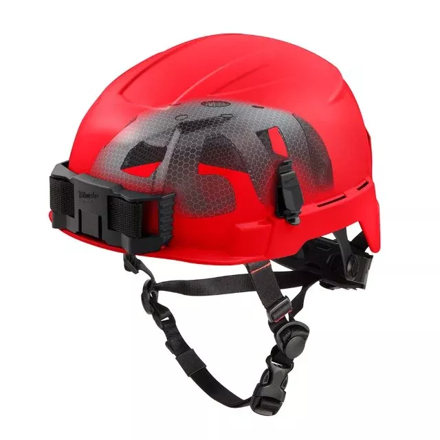Milwaukee BOLT Type 2, Class E Unvented Safety Helmet w/ IMPACT ARMOR Liner - Red 48-73-1359