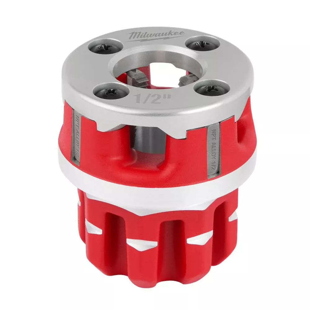 Milwaukee Compact 1/2" Alloy NPT Portable Pipe Threading Forged Aluminum Die Head
