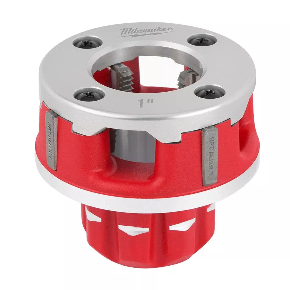 Milwaukee Compact 1" Alloy NPT Portable Pipe Threading Forged Aluminum Die Head