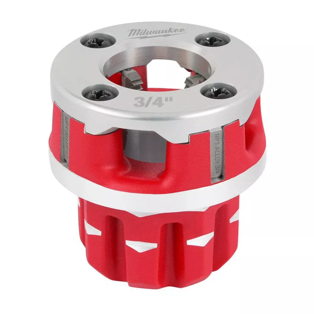 Milwaukee Compact 3/4" Alloy NPT Portable Pipe Threading Forged Aluminum Die Head