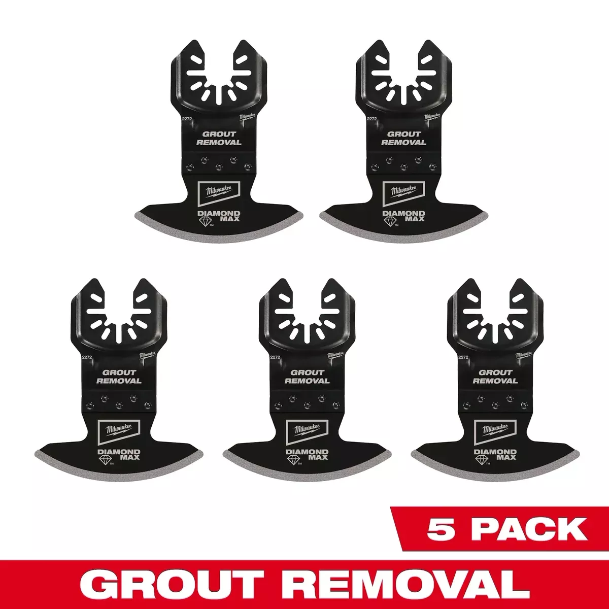 Milwaukee DIAMOND MAX™ Diamond Grit Grout Removal Universal Fit Oscillating Multi-Tool Blade (1 PK)