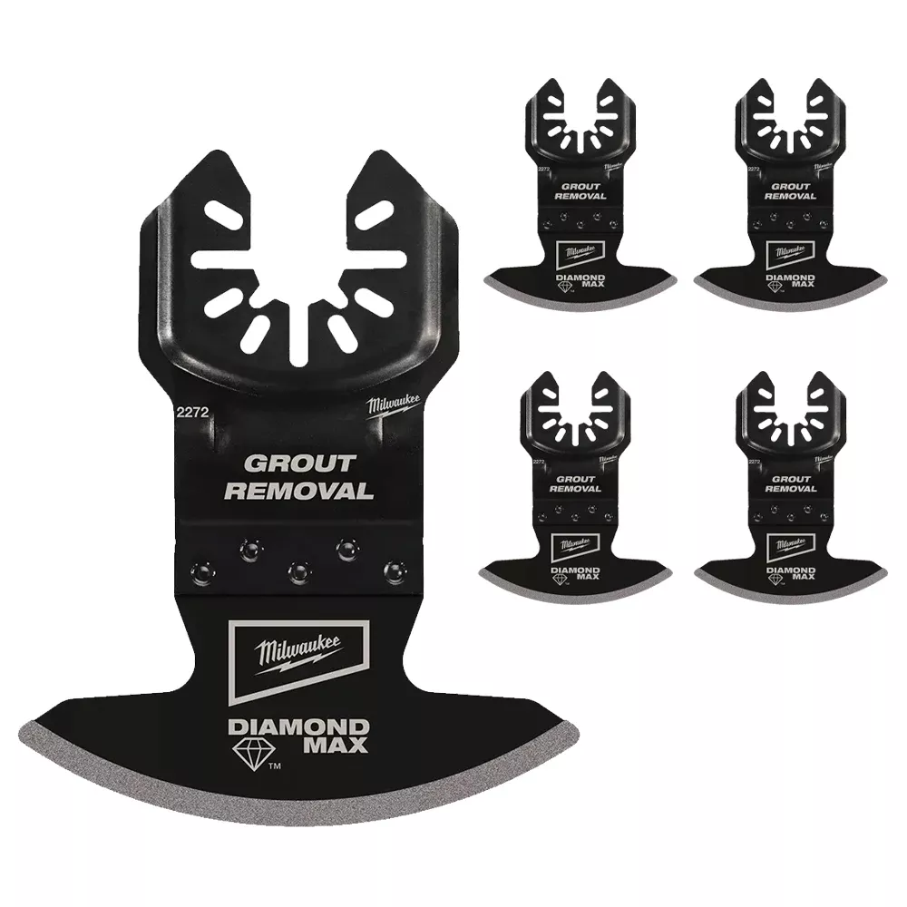 Milwaukee OPEN-LOK DIAMOND MAX Diamond Grit Grout Removal Multi-Tool Blade 5PK 49-25-2275